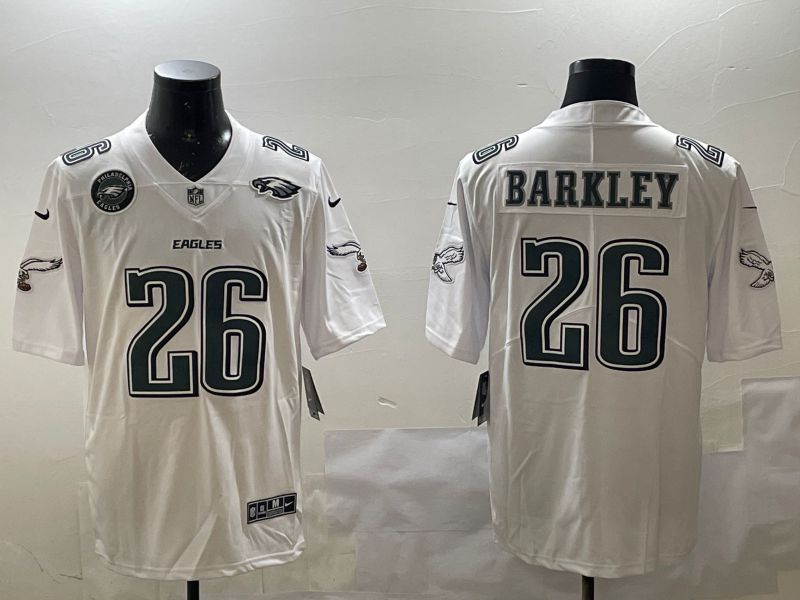 Men Philadelphia Eagles #26 Barkley White 2025 Nike Vapor Limited NFL Jersey style 6->philadelphia eagles->NFL Jersey